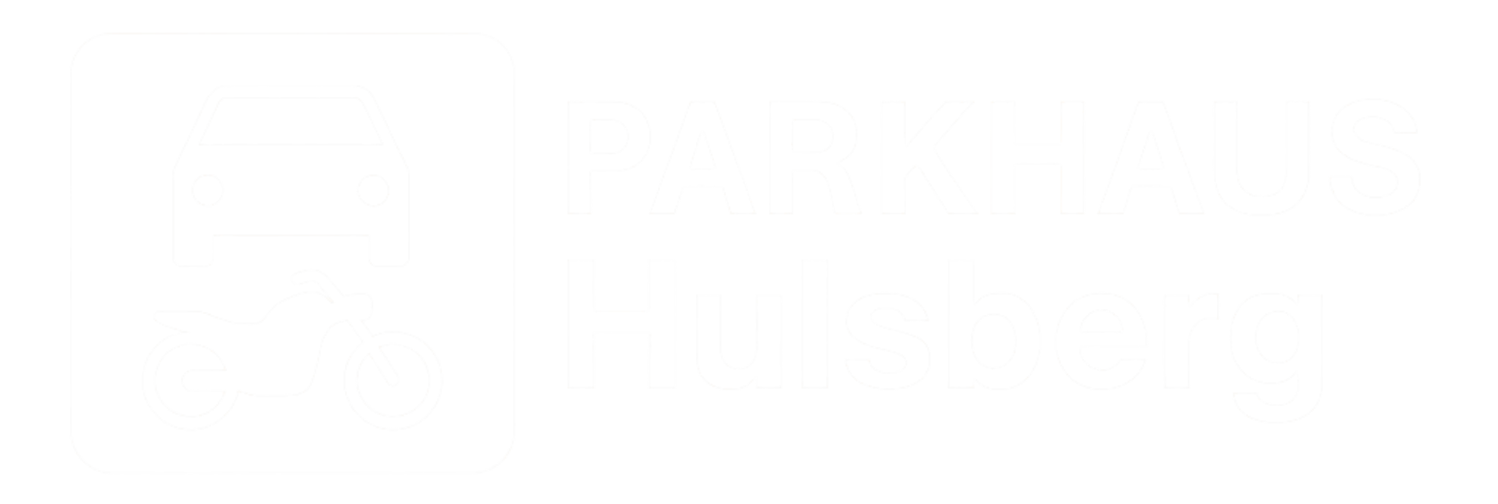 Weißes Logo Parkhaus Hulsberg Bremen